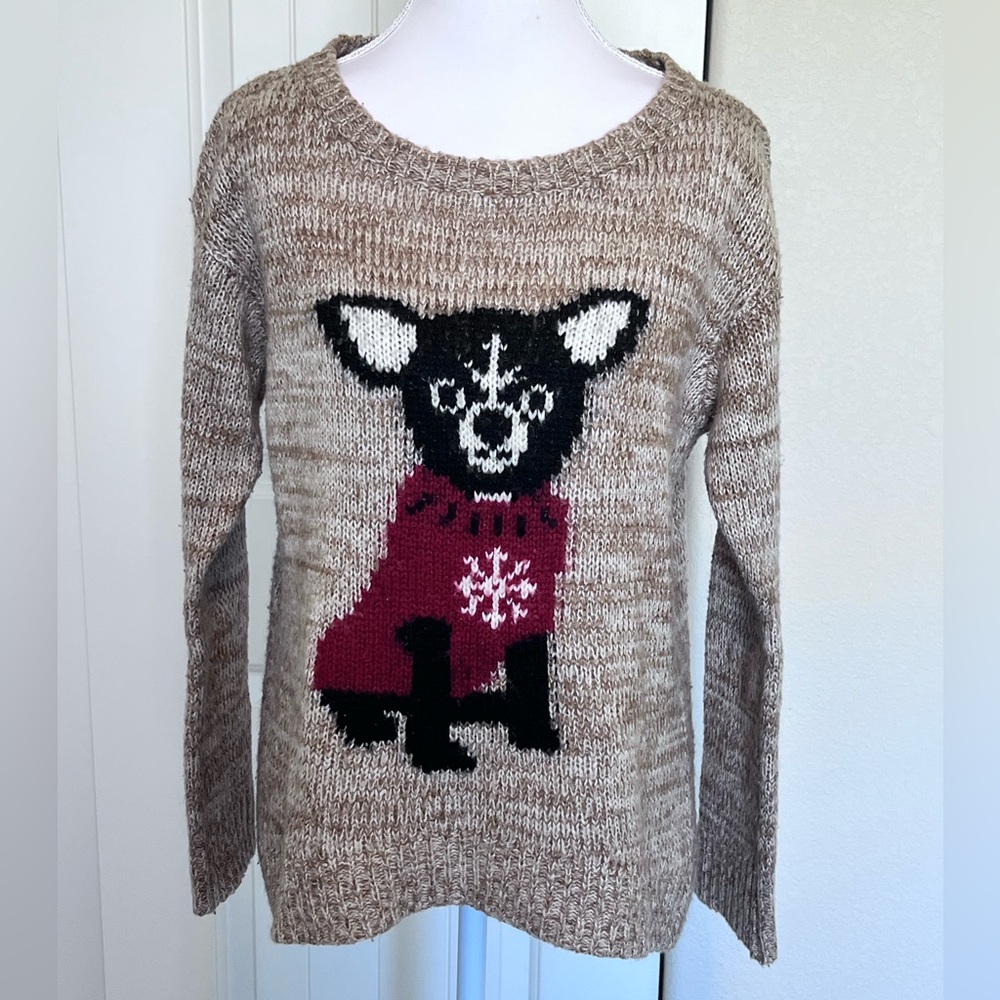 Adorbs Doggie Chihuahua Cozy Pullover Sweater Sz M Xhilaration 🐾 ❤️